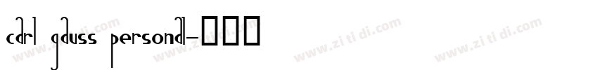 Carl Gauss PERSONAL字体转换